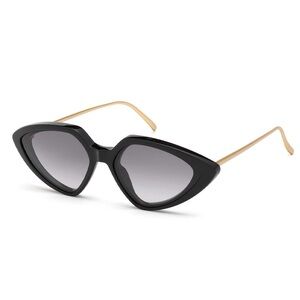 SPORTMAX (MAX MARA) Geometric Sunglasses SM0011 01B 58mm in Black and gold
